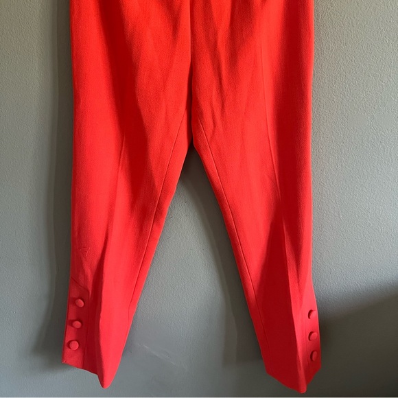 Lela Rose | Button Cuff Pants in Scarlet - Picture 11 of 12